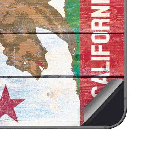 California Flag Light Wood Galaxy S25 Skin